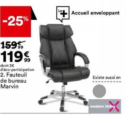 fauteuil de bureau marvin modern living