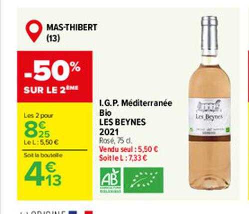 I.g.p. Méditerranée Bio Les Beynes 2021