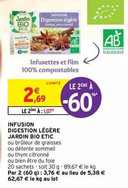 infusion digestion légère jardin bio etic