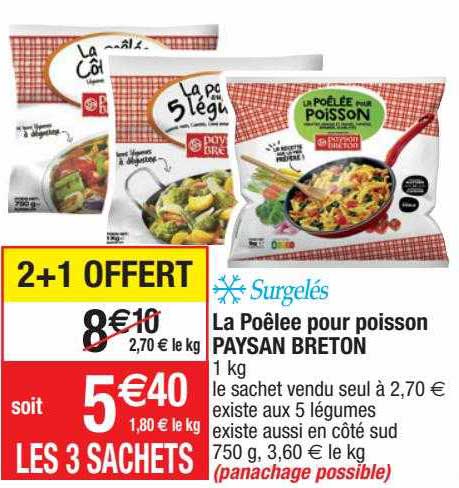 La Poêlée Pour Poisson Paysan Breton Surgelés