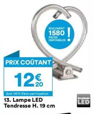 lampe led tendresse h. 19 cm
