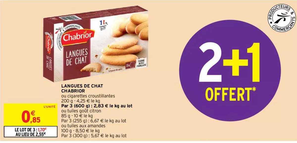 langues de chat chabrior