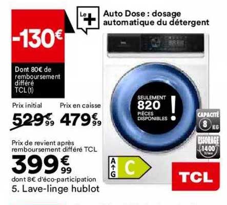Lave-linge Hublot Tcl
