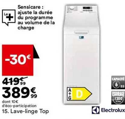 lave-linge top electrolux
