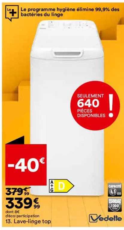 lave-linge top vedette