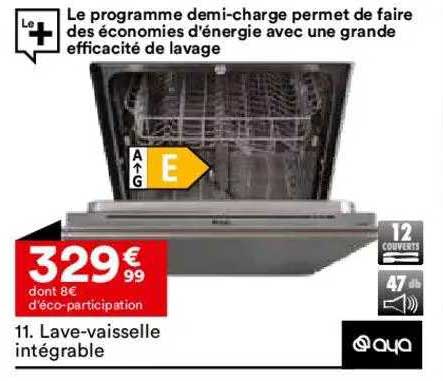 lave-vaisselle intégrable aya