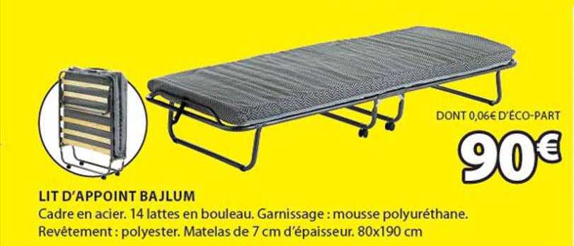 lit d'appoint bajlum