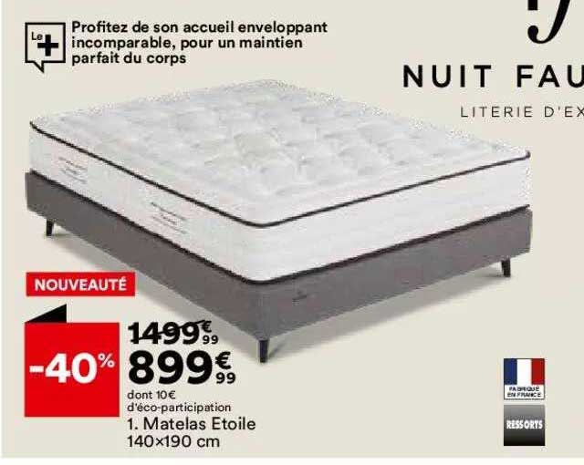 Matelas étoile 140 X 190 Cm