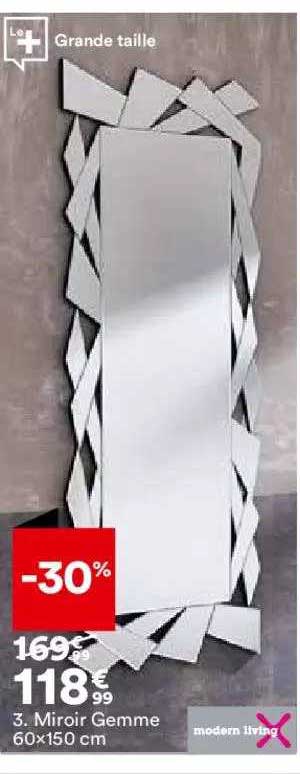 miroir gemme 60 x 150 cm modern living