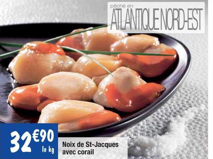 noix de st-jacques avec corail