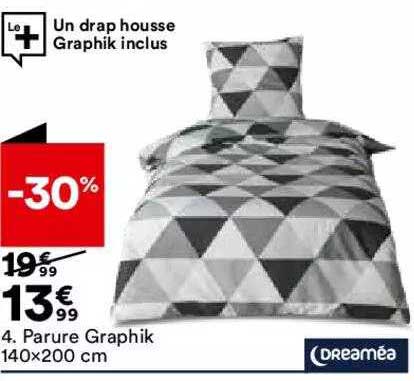 parure graphik 140 x 200 cm dreaméa