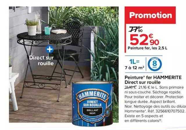 peinture fer hammerite direct sur rouille