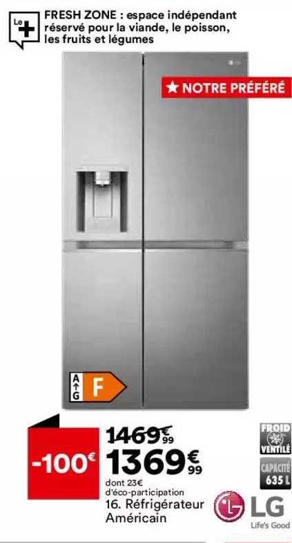 Réfrigérateur Américain Lg