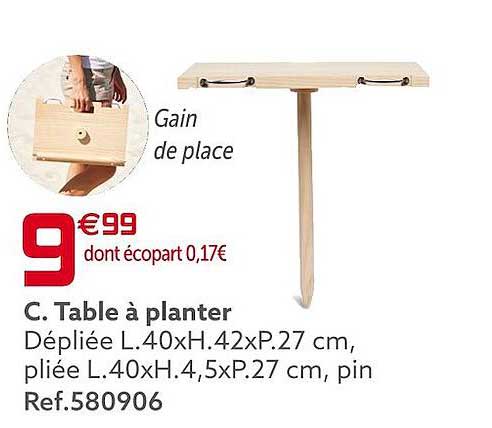 table à planter