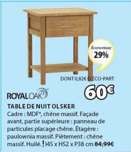 table de nuit olsker royal oak