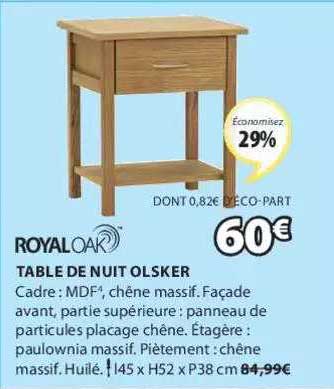 table de nuit olsker royal oak
