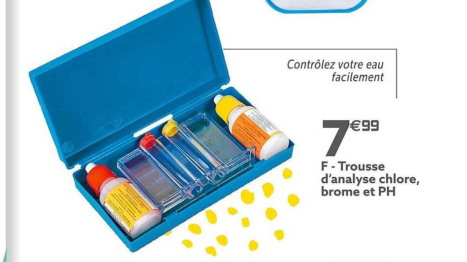 trousse d'analyse chlore, brome et ph