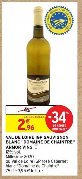 val de loire igp sauvignon blanc "domaine de chaintre" armor vins