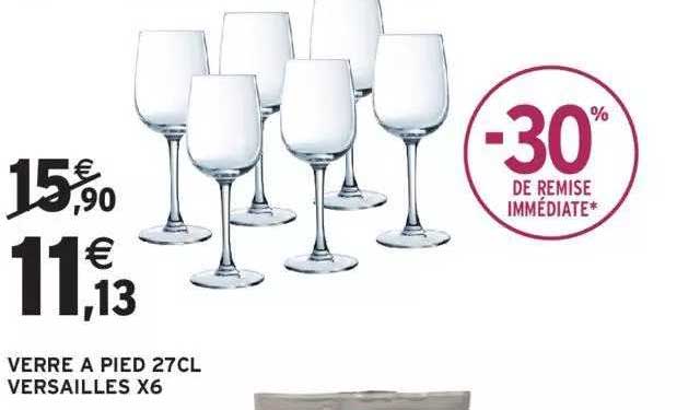 verre à pied 27 cl versailles x6