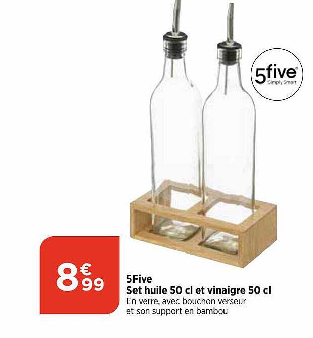 5five Set Huile 50cl Et Vinaigre 50cl
