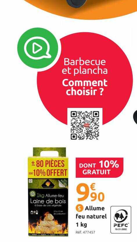 allume feu naturel 1 kg