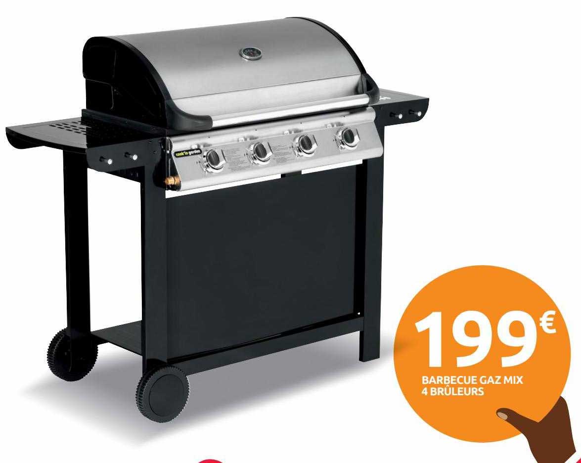 barbecue gaz mix 4 brûleurs