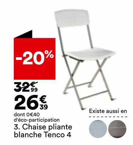 Chaise Pliante Blanche Tenco 4
