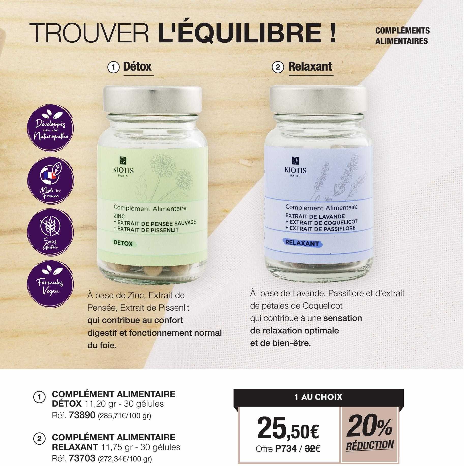 complément alimentaire détox kiotis, complément alimentaire relaxant kiotis