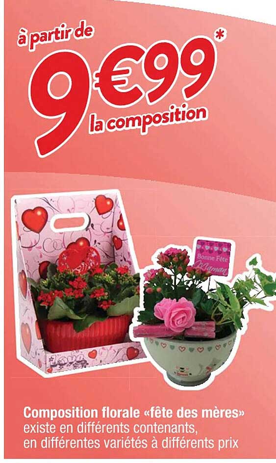 compositioin florale «fête des mères»