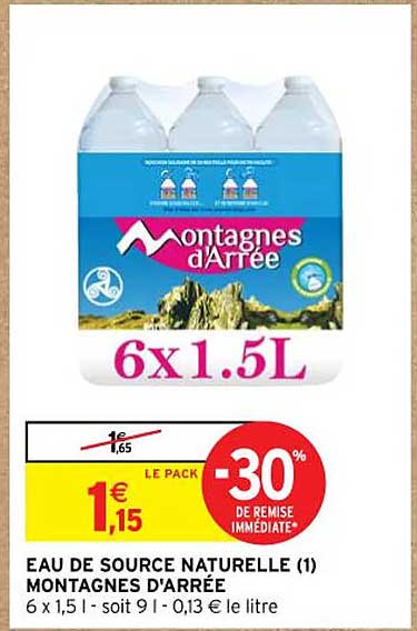 eau de source naturelle montagnes d'arrée