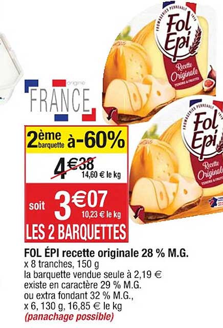 fol épi recette originale 28% m.g.