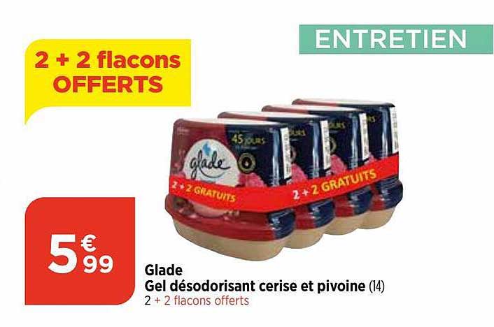Glade Gel Désodorisant Cerise Et Pivoine
