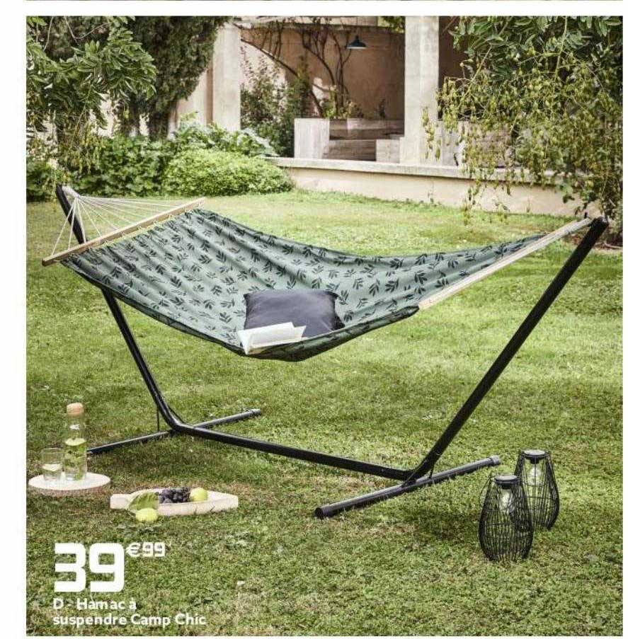 hamac à suspendre camp chic
