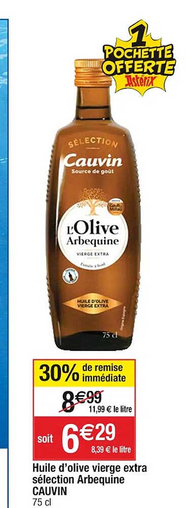 huile d'olive vierge extra sélection arbequine cauvin