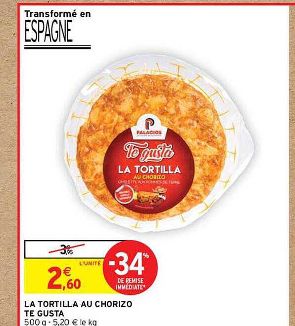 La Tortilla Au Chorizo Te Gusta