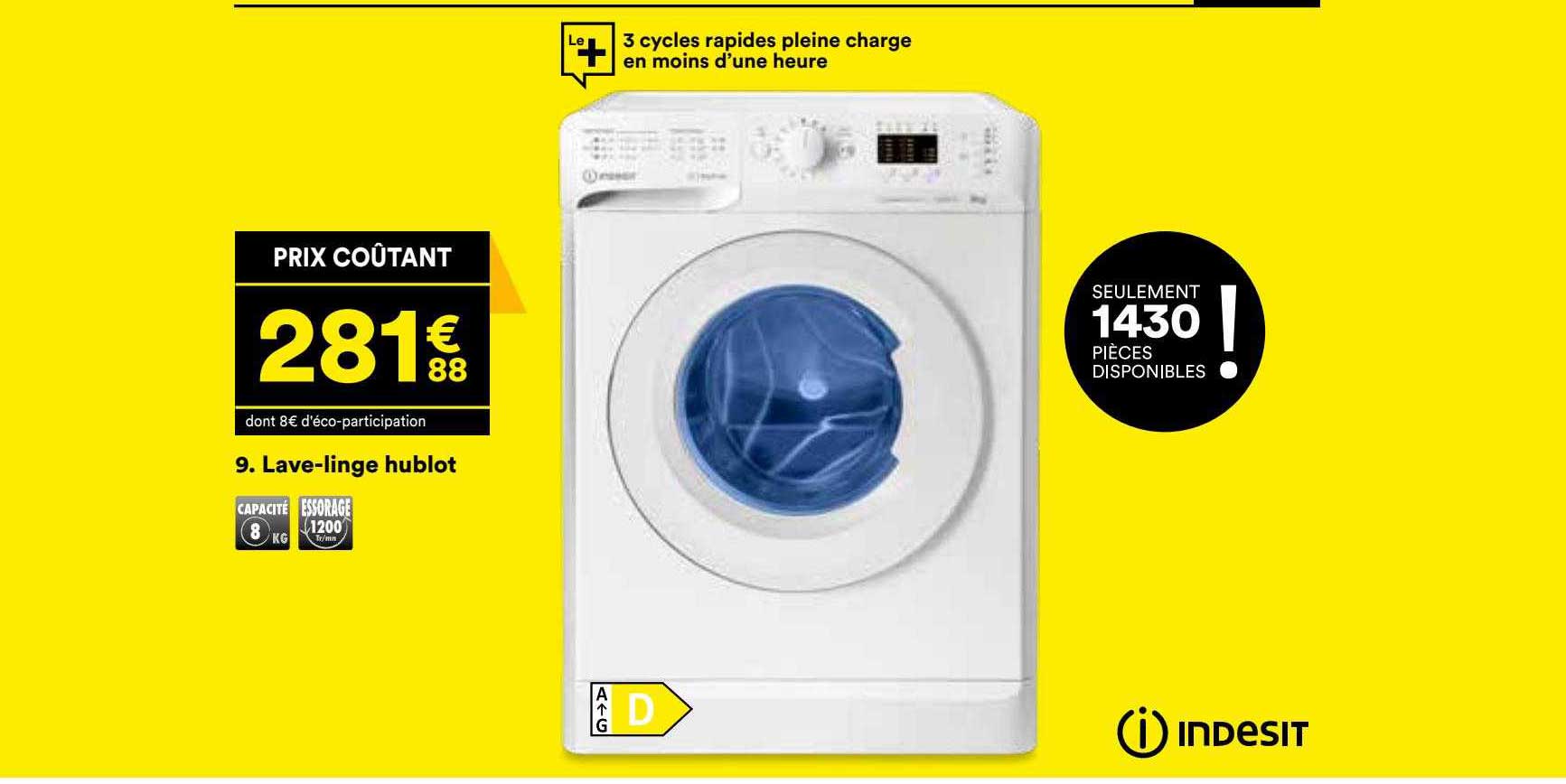 lave-linge hublot indesit