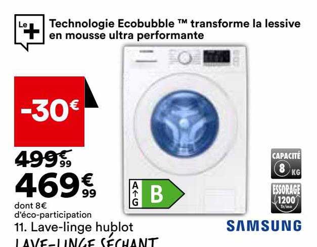 Lave-linge Hublot Samsung