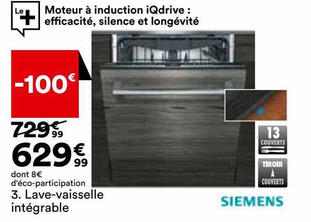 lave-vaisselle intégrable siemens