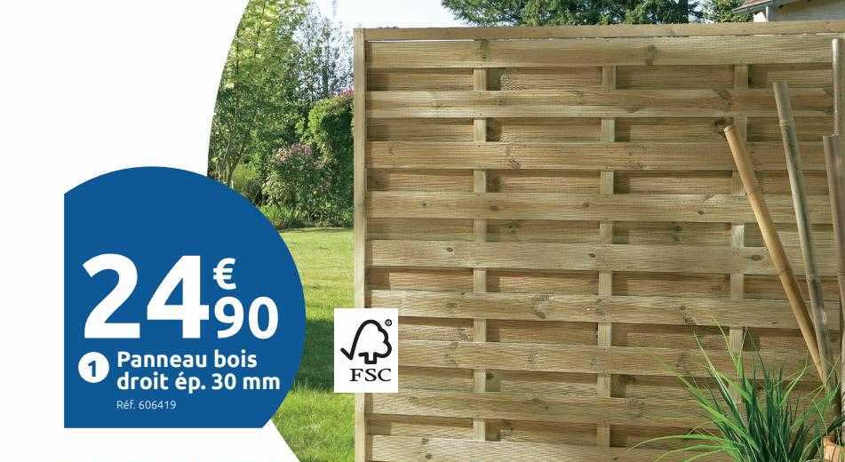 panneau bois droit ép. 30mm