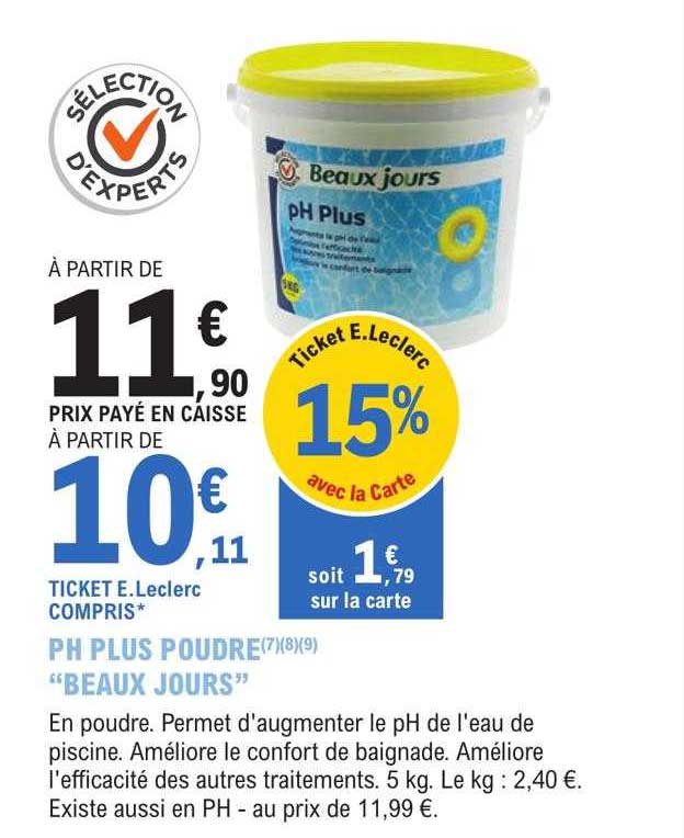 ph plus poudre "beaux jours"