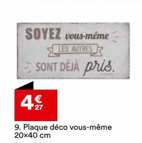 plaque déco vous-même 20 x 40 cm