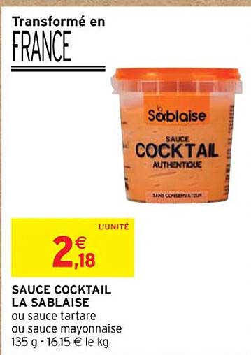 sauce cocktail la sablaise