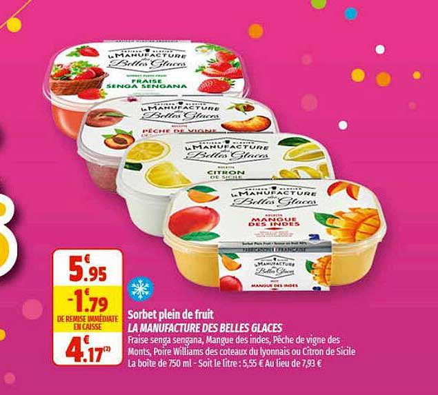 sorbet plein de fruit la manufacture des belles glaces