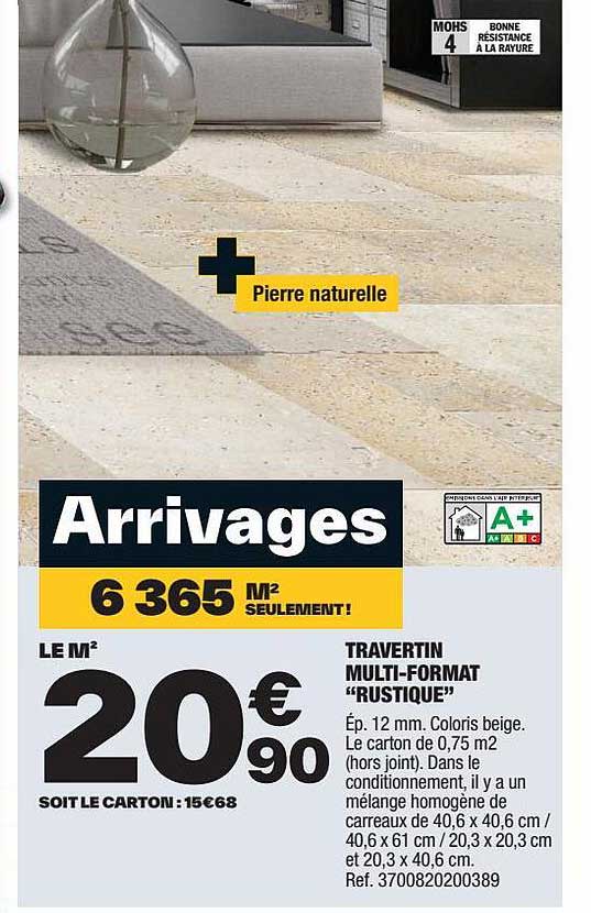 travertin multi-format "rustique"