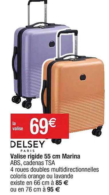 valise rigide 55 cm marina delsey paris