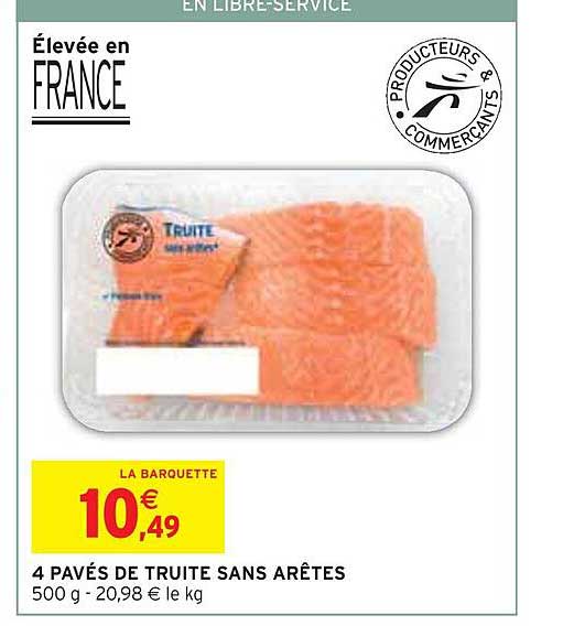4 Pavés De Truite Sans Arêtes
