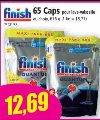 65 caps pour lave-vaisselle finish