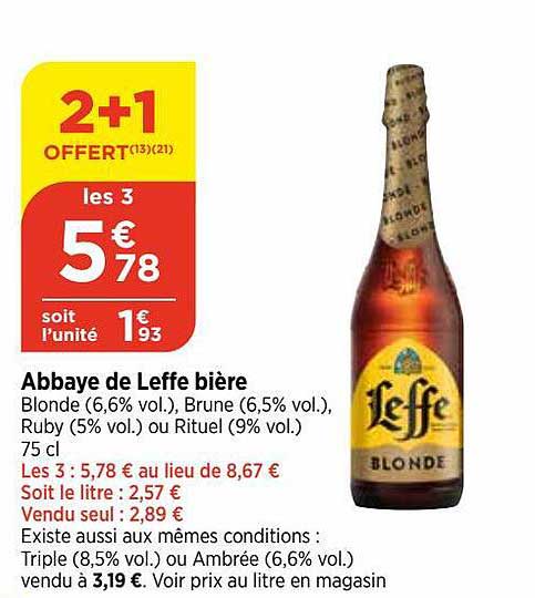 Abbaye De Leffe Bière