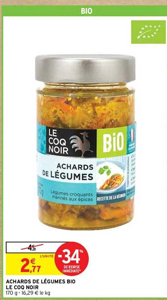 achards de légumes bio le coq noir
