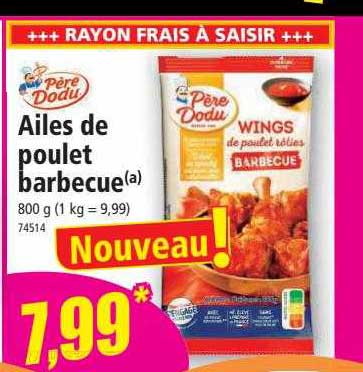 ailes de poulet barbecue père dodu